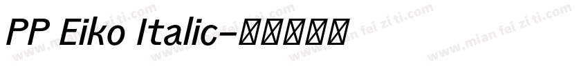 PP Eiko Italic字体转换